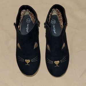 Cat & jack black cat kitten shoes  ankle boots